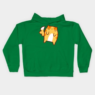 Stubby Little Orange Tabby Kids Hoodie